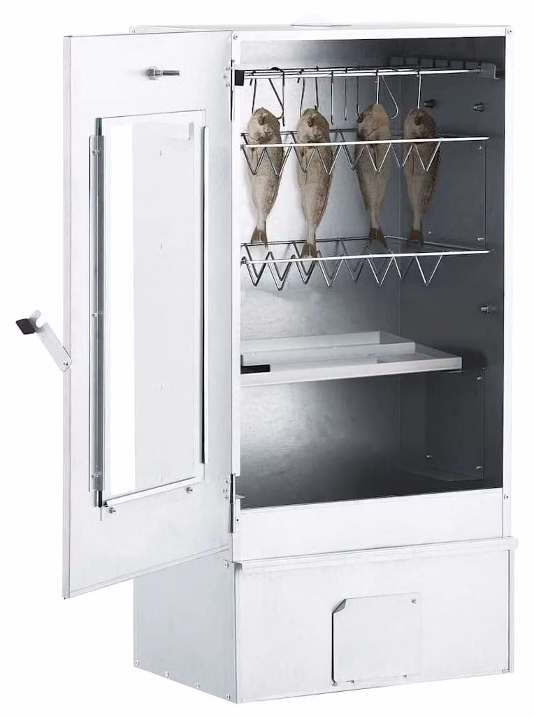 vidaXL Forno per affumicatura con 1 kg di trucioli di legno 44,5 x 29 x 83 cm