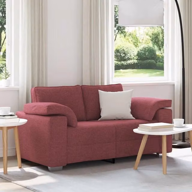 Divano-Sofa-Divanetto Rosso Vino 160 x 77 x 82 cm Tessuto