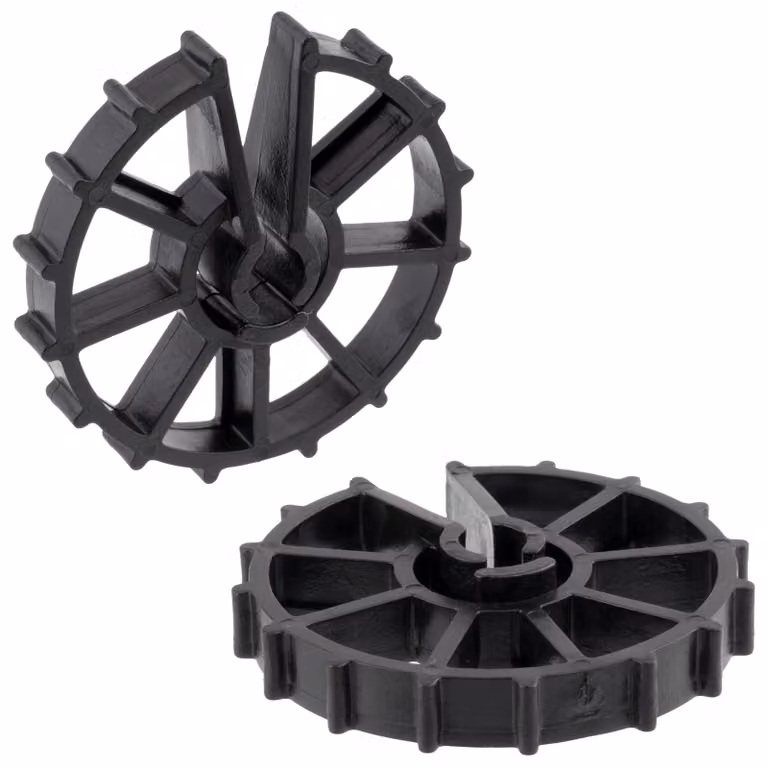 100 distanziatori per armature di diametro 8–12 mm, copertura 20 mm, in plastica