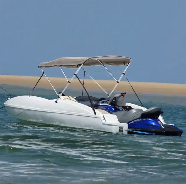 Bimini di Prua con Pareti Laterali a 3 Archi vidaxl, Grigio Antracite, L: 183 cm, H: 137 cm, P: 185-198 cm