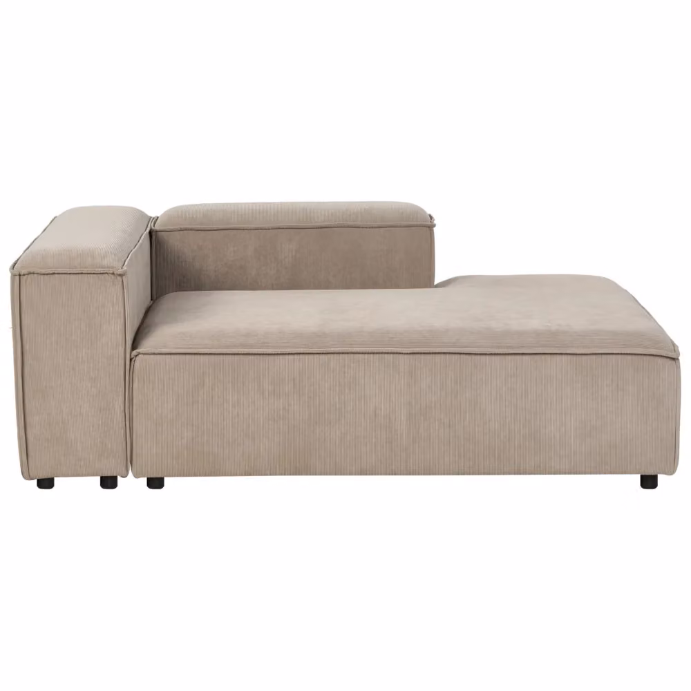 Chaise longue BELIANI in velluto stile moderno, lato destro, disponibile in verde, marrone o beige, L: 180 cm, P: 119 cm, H: 68 cm – 2