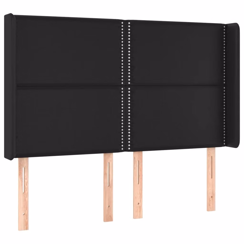 Testiera ad orecchio Design Mania in similpelle nera L: 147 cm, P: 16 cm, H: 118/128 cm – 2