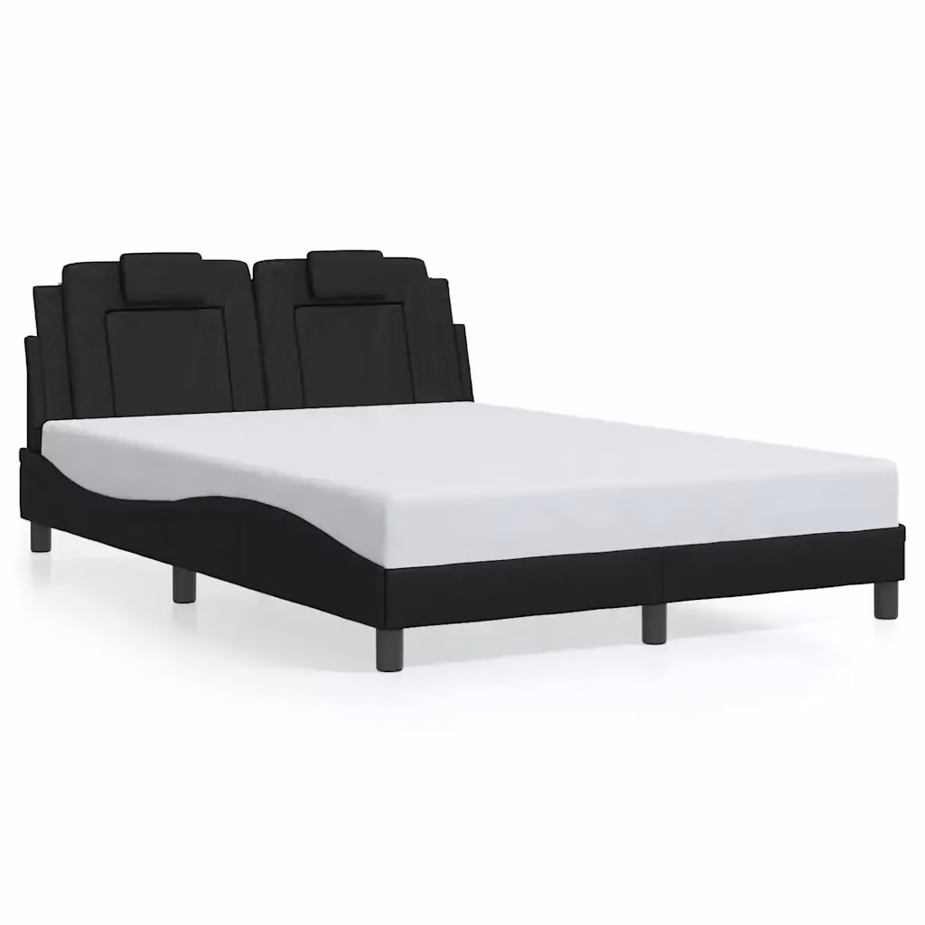 Letto Giroletto Viana vidaXL in Similpelle Nero L/P/H: 200 x 120 x 32 cm – 2