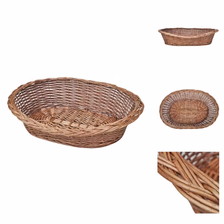 vidaXL Cestino per cani in vimini naturale 50 cm - Letti per cani