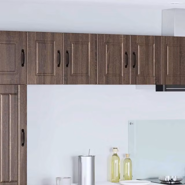 Set di 2 pensili da cucina vidaXL in legno rovere marrone con ante a battente e ripiani interni, L/P/H: 60 x 31 x 40 cm – 1