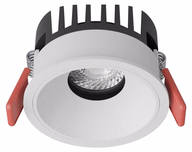 ARELUX XZEN REC. PLAFONIERA INCASSABILE DIMMERABILE TRIAC 10W 220-240V AC, indice di resa cromatica (CRI) 90, angolo di emissione 36°, temperatura di colore 3000K