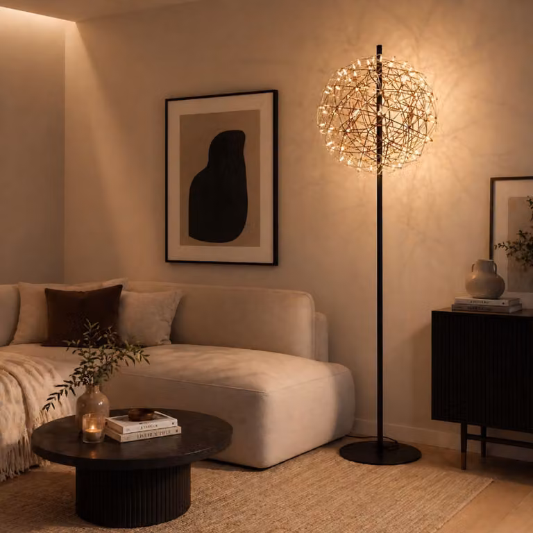 s.luce Atom Lampada da terra a LED in metallo con touch dimmer