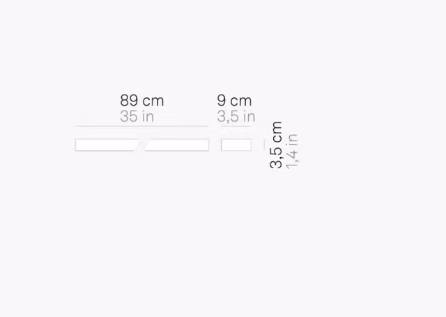 Lampada da parete a led Stripe 28w 3444lm 89cm 3000K bianca