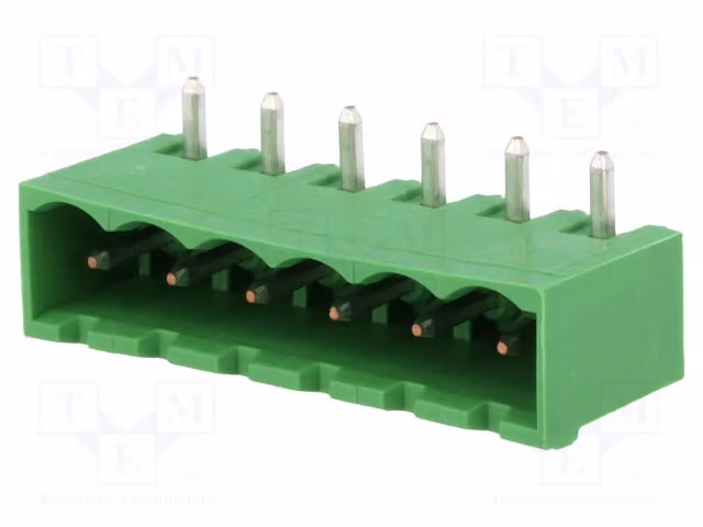 2 x Barra di contatto disattivabile. Numero di contatti: 6. Distanza tra i contatti: 5,08 mm. Connettore: 796638-6. Connettore separabile