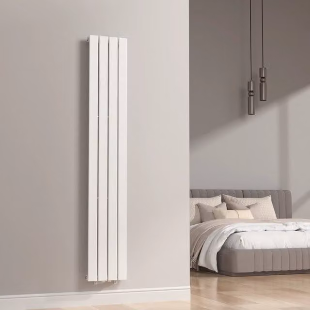 Termosifone a pannello singolo con elementi piatti neu.haus, colore bianco, L: 180 cm, H: 30 cm – 1