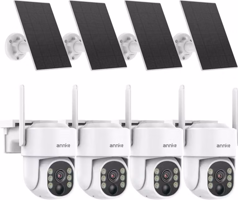 Telecamera di sicurezza, risoluzione 4MP, connessione wireless, 9000 mAh I81BM 4PCS