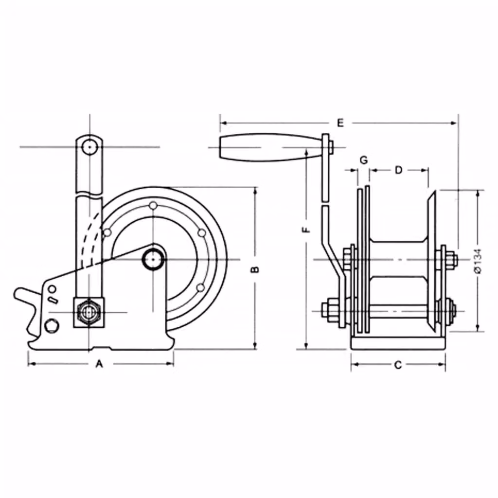 Argano manuale Toolland 420 kg