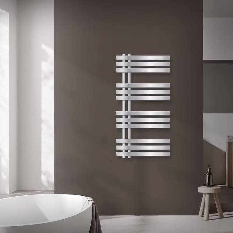Radiatore da bagno LuxeBath Design, 500x1000 mm, cromo, incl. set di montaggio, senza elemento riscaldante