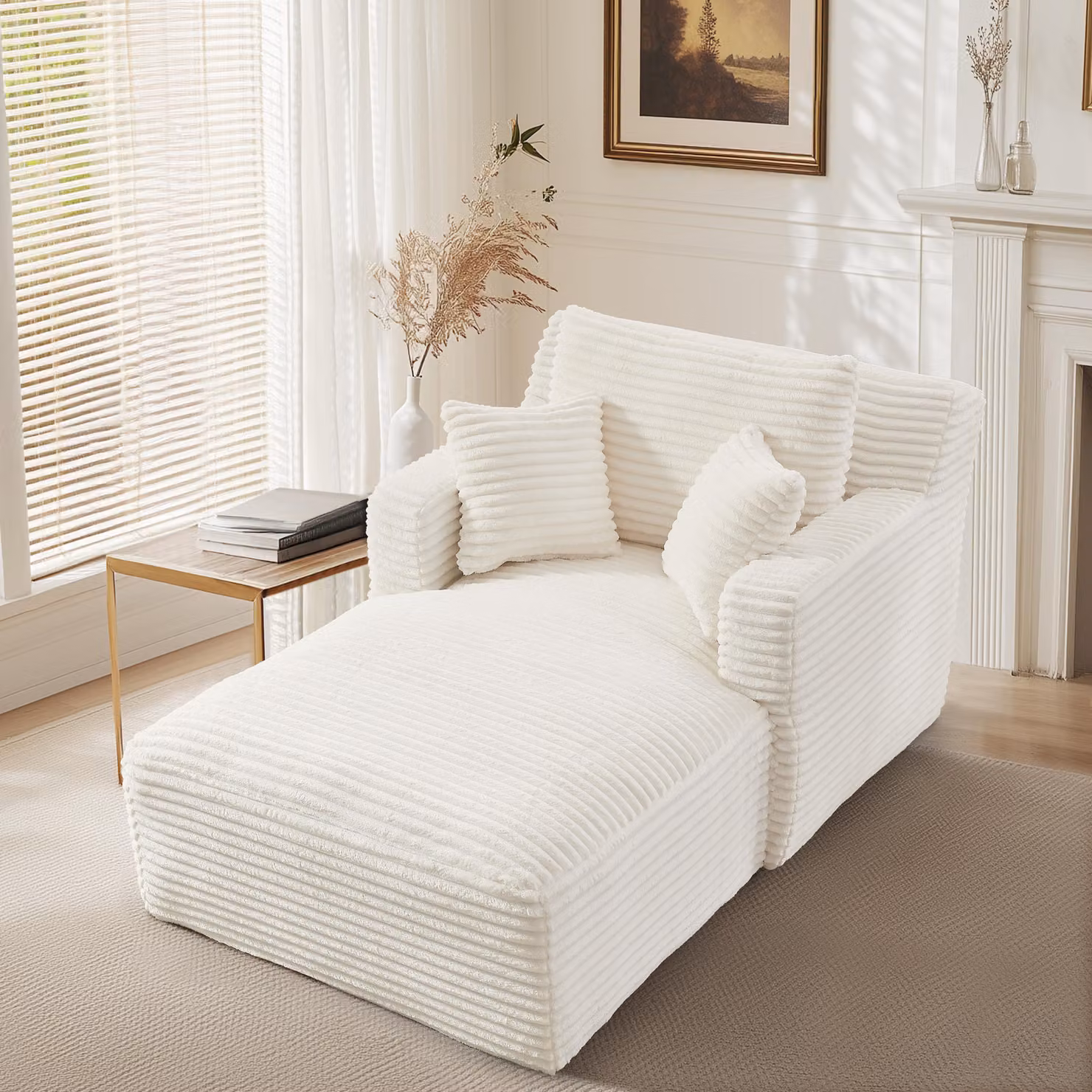 Divano chaise longue in corda, trasformabile in letto, senza necessità di montaggio. Poltrona relax confortevole per il soggiorno, poltrona reclinabile ideale per l'ufficio e l'appartamento