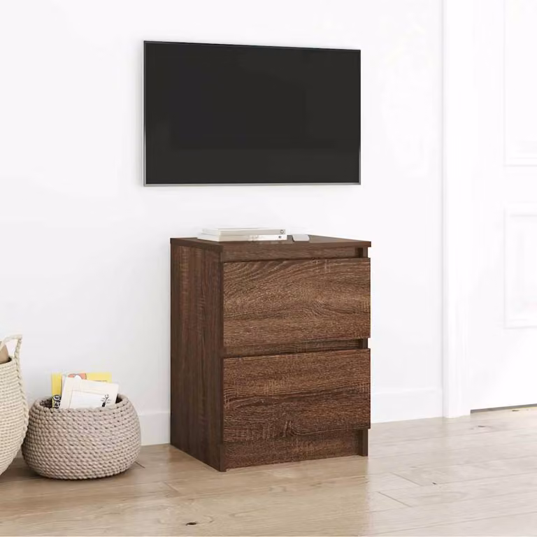 Mobile TV vidaXL in legno multistrato marrone L: 40 cm, P: 35 cm, H: 54 cm