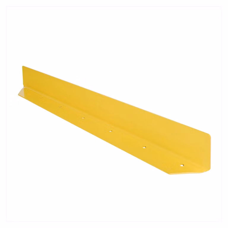 Bordo di protezione, con angolare in acciaio, lunghezza 1200 mm, TxH 100x150 mm, rivestito in plastica gialla