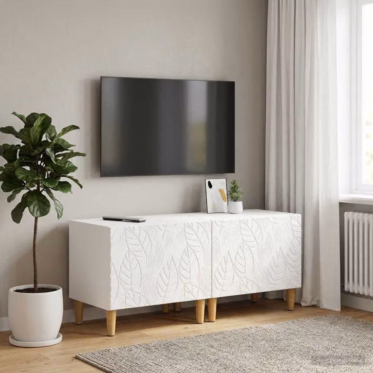 Mobile TV moderno vidaXL in legno MDF bianco