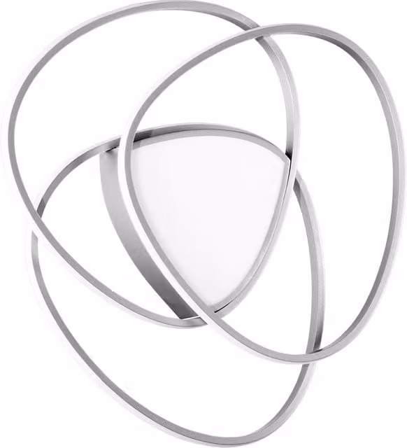 Plafoniera e Applique LED Ondaluce Moderna, Dimmerabile, in Metallo e Silicone, Disponibile in Argento, Oro/Ottone o Bianco
