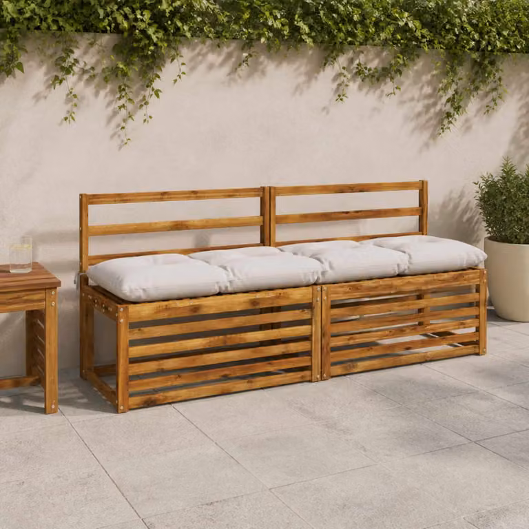 vidaXL Cuscini per Panchina VIANEN 2 pz 100% Poliestere Bianco
