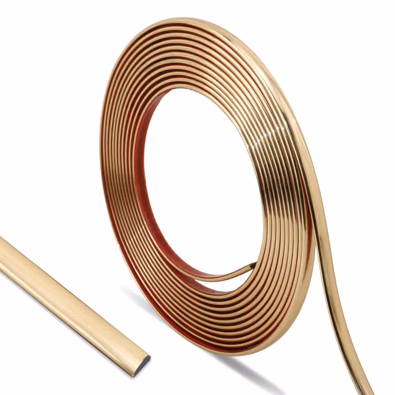 Striscia decorativa autoadesiva, 10 metri, finitura oro spazzolato, listello flessibile per pareti
