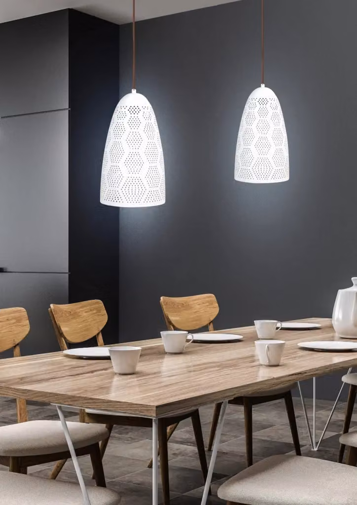 Lampada a sospensione Candellux Bene bianca in metallo, diametro: 20 cm, altezza regolabile – 2