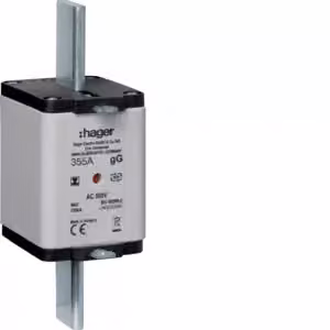 Cartuccia fusibile NH NH2 gG 500 V 355 A con segnalatore combinato e linguetta isolata