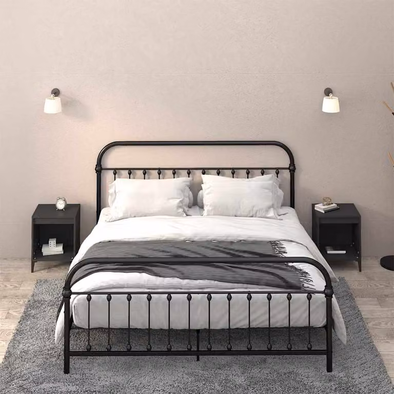 Set di 2 comodini moderni vidaXL in nero L: 40 cm, P: 35 cm, H: 50 cm