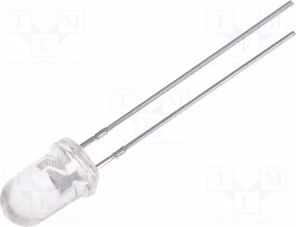5 LED, 2,9÷3,4V, 20mA, LUB50343/A-02, diodi LED a montaggio traversa (THT), 5mm, blu, 3000÷9000 mcd, angolo di emissione 15°