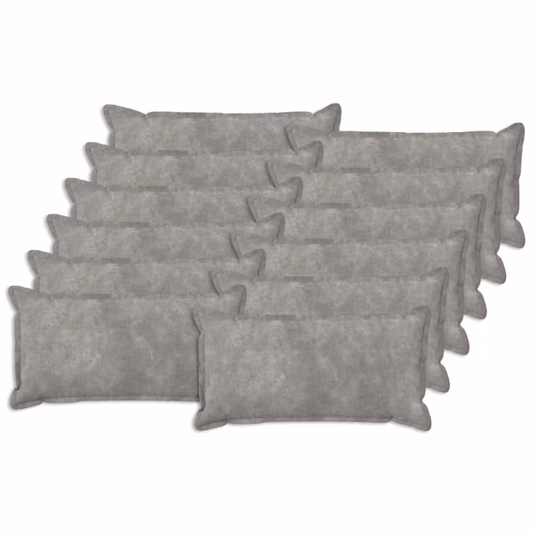 vidaXL Cuscino HOUTEN 12 pz Grigio Chiaro Fleece in microfibra