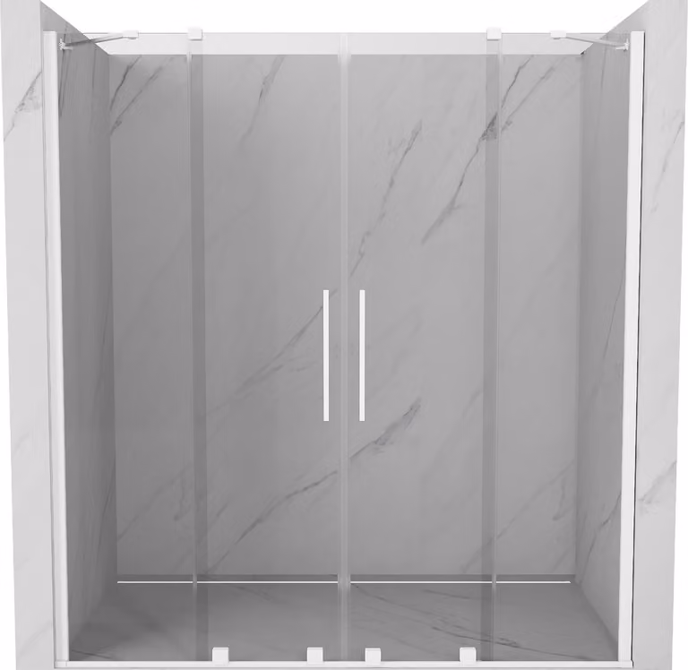 Mexen Velar Duo porte doccia scorrevoli 170 cm, trasparente, bianco - 871-170-000-02-20