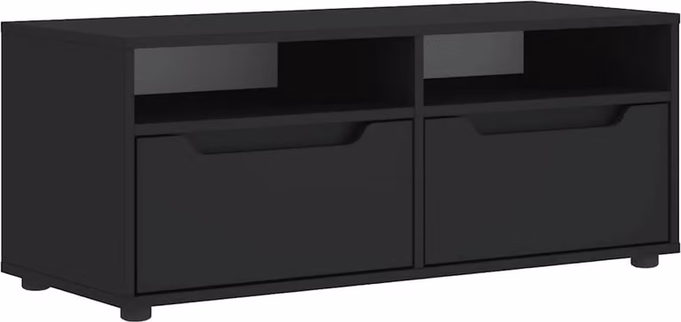 Mobile TV VISNES Nero 100x40x38 cm in Legno Multistrato