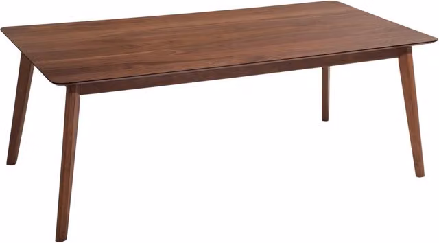 Tavolo da pranzo in legno scuro 200 x 100 cm gambe in legno rettangolare minimalista cucina scandinava