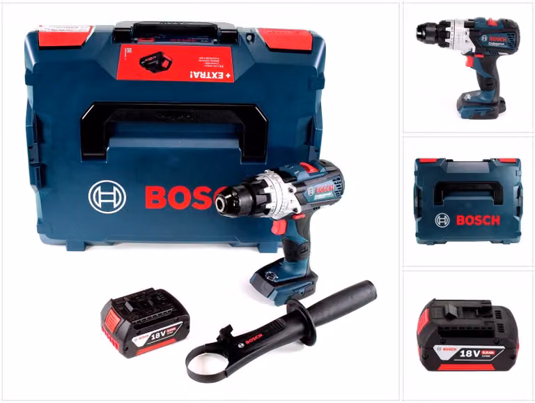 Bosch GSB 18V-110 C Trapano a percussione a batteria Professional 18V 110Nm + 1x batteria ricaricabile 5,0 Ah + L-Boxx - senza caricabatterie