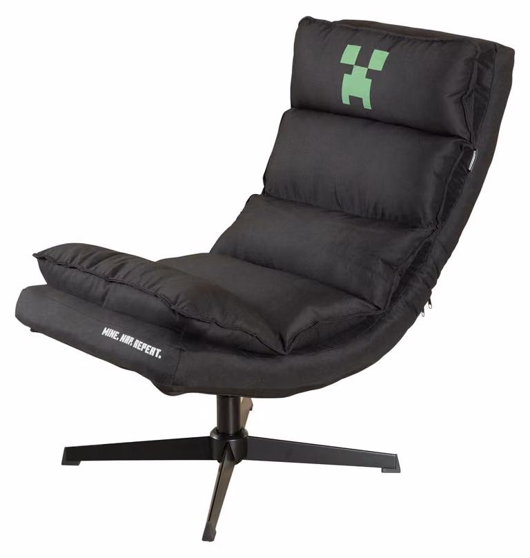 Sedia da gaming a tema Minecraft, imbottita, girevole, 59x83 cm