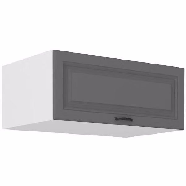 Armadietto profondo per cappa aspirante SOPHIA - larghezza 80 cm, grigio / bianco
