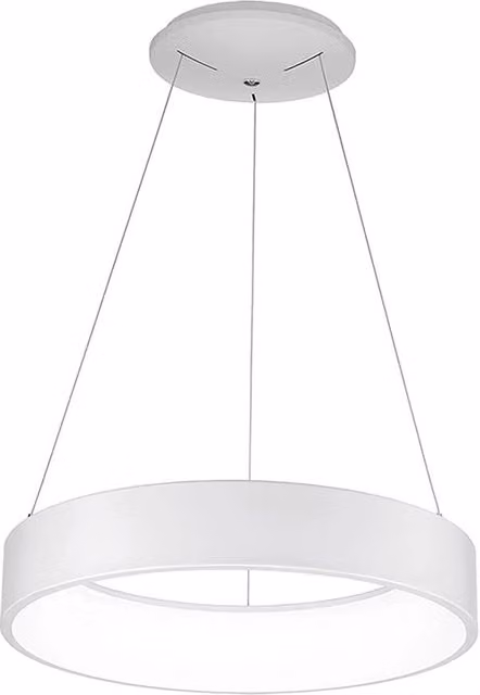 CHOPIN - Sospensione tonda LED 60W 6580lm 3000K IP20 in metallo bianco - Rossini Group - Lampada a sospensione per interni dal design moderno