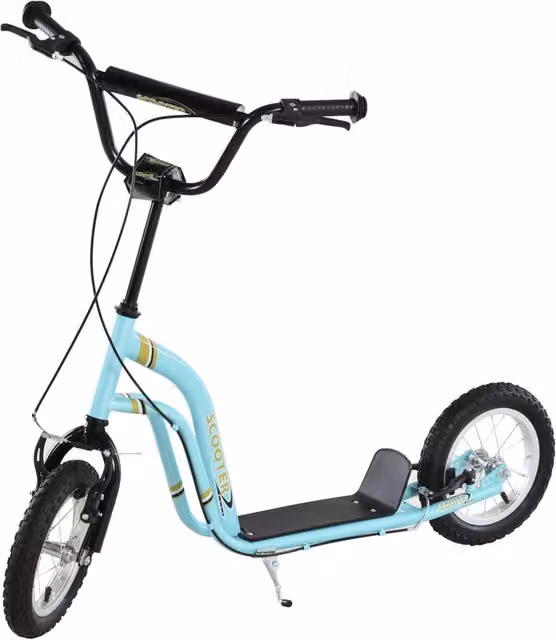 Monopattino per bambini Xylo a 2 ruote con altezza regolabile, blu, L/P/H: 120 x 58 x 85-95 cm