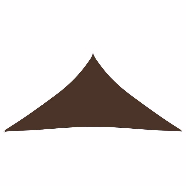 The Living Store Tenda da sole in tessuto Oxford triangolare 4,5x4,5x4,5 m Marrone