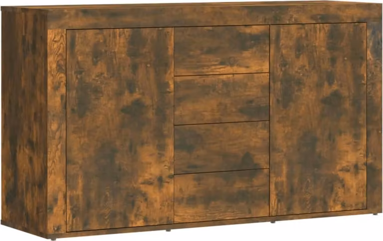 Credenza Rovere Fumo 120x36x69 cm in Legno Multistrato