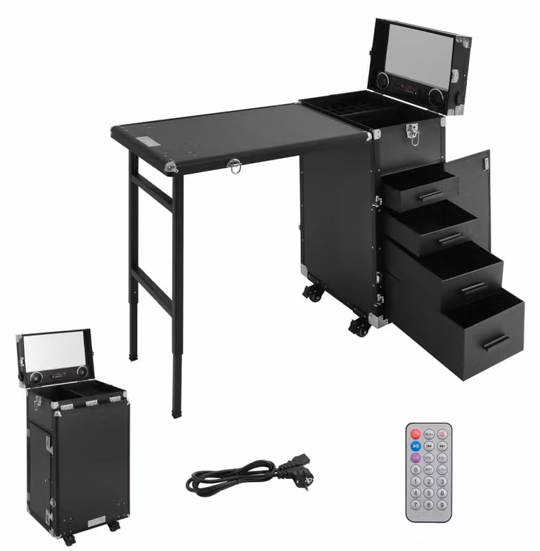 Tavolo da manicure pieghevole - Mobile con 4 cassetti