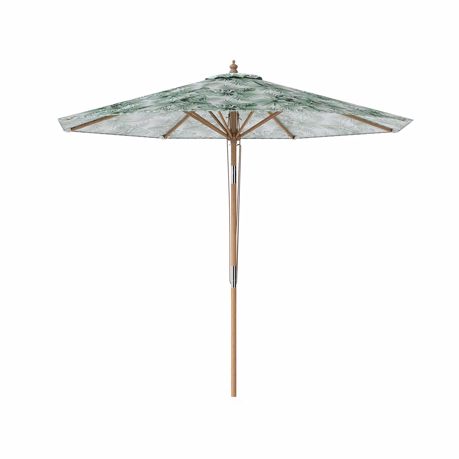 Ombrellone da giardino Costway Verde con tettuccio di ventilazione e 8 stecche in legno, Diametro: 270 cm