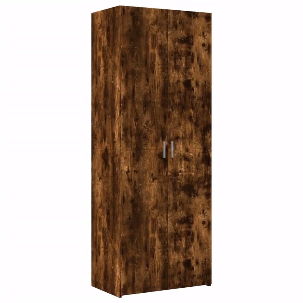 Credenza Rovere Fumo 70x42,5x185 cm in Legno Ingegnerizzato