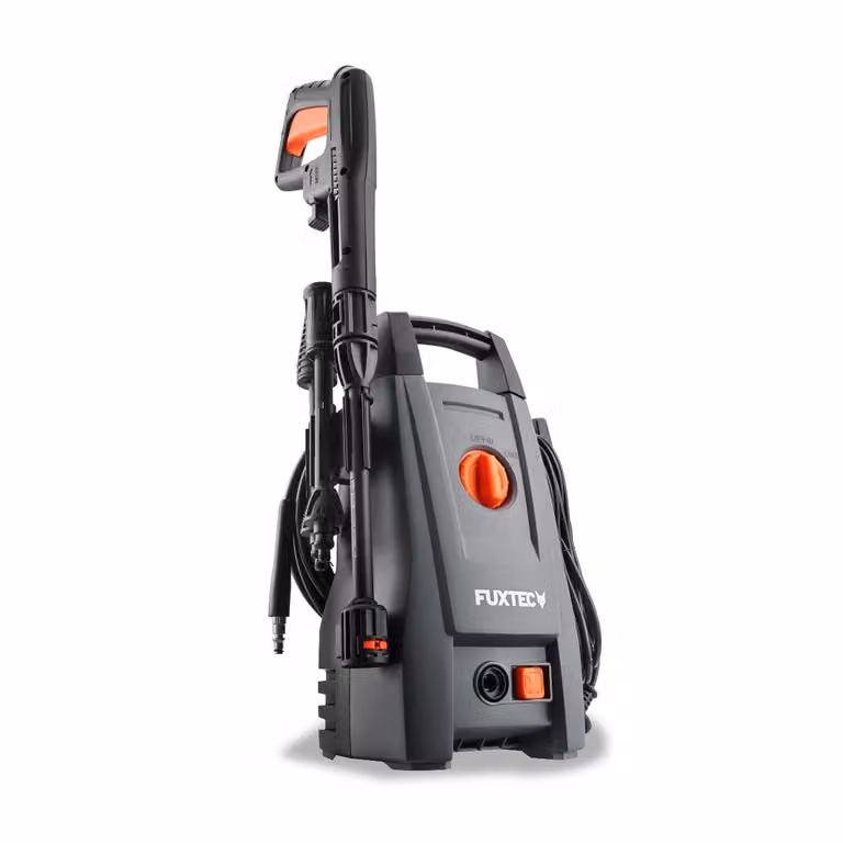 FUXTEC Idropulitrice Elettrica ad Alta Pressione FX-HDR1400, 1400W, 110 Bar, con Tubo da 5m, Pistola e Ugello Regolabile, Leggera per Auto, Giardino e Terrazze