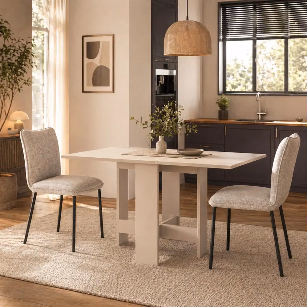 Tavolo Consolle Allungabile Shally Dogan in Legno Colore Sabbia – 2