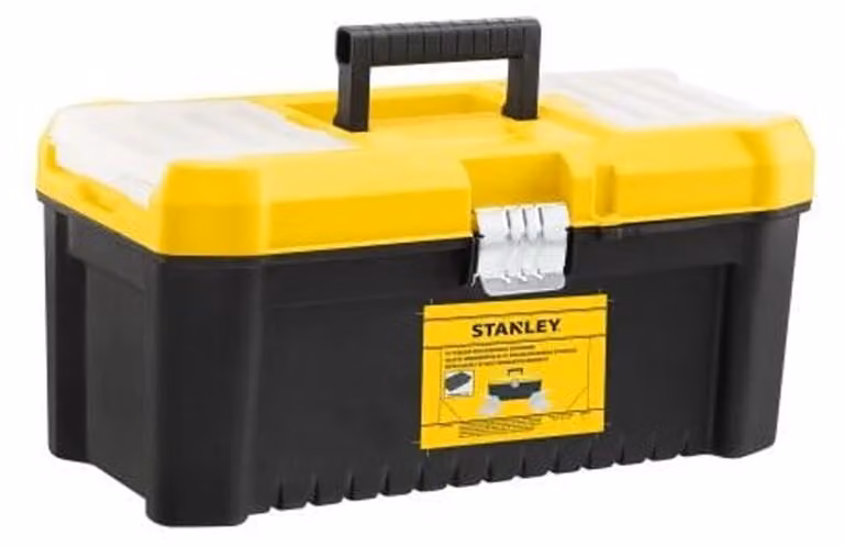Stanley - Cassetta degli attrezzi AW2109 (25 cm x 48 cm x 25 cm) (nero/giallo)