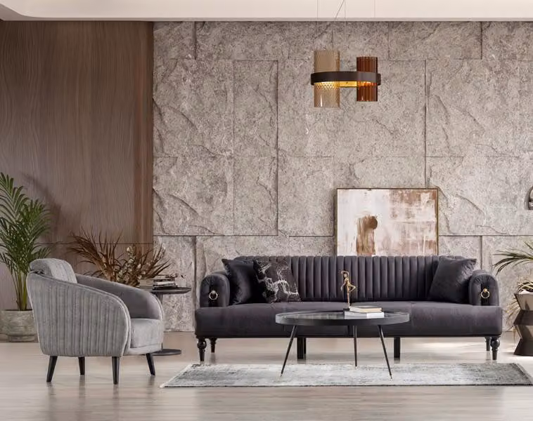 Stilvolle Sofagarnitur 3+1 Sitzer Elegante und Gemütliche Couch für Wohnräume