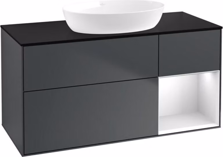 V&B mobile da parete Finion 120cm, Pl b m, Rg w m Lac, md bl. m Lac