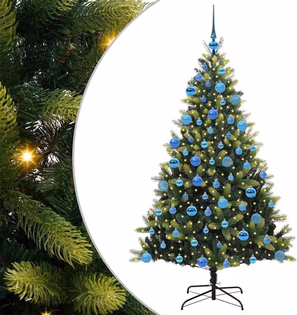 Albero di Natale Artificiale a Cerniera con 300 LED 180 cm