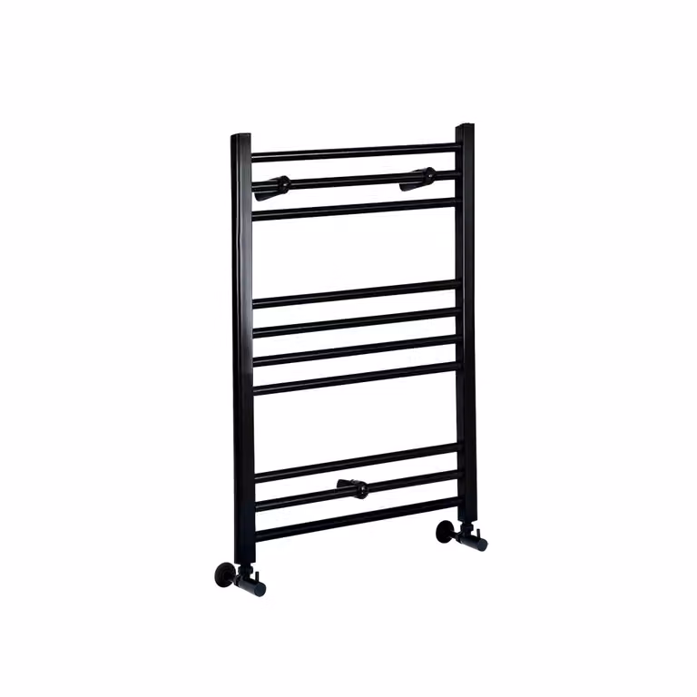 Scaldasalviette Piatto Nero - Termoarredo Bagno - 800 x 600mm - 344W - Nox