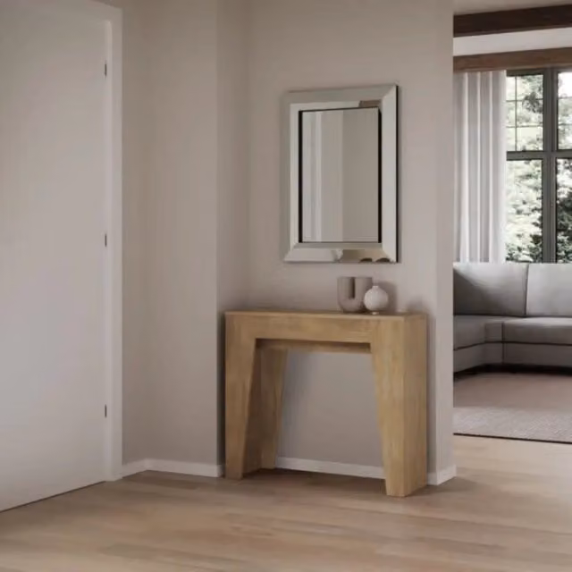 Consolle allungabile 90Ã—25/181 cm Narrow Quercia Naturale